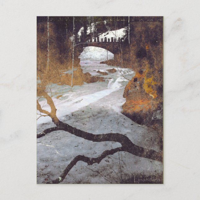 Brücke über einen Froststrahl von Alexandra Cook Postkarte (Vorderseite)