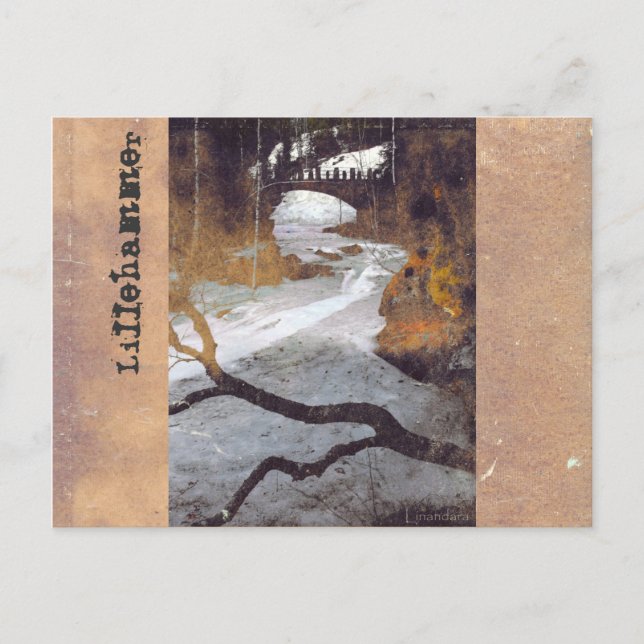 Brücke über einen Froststrahl von Alexandra Cook Postkarte (Vorderseite)