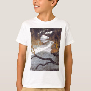 Brücke über einen gefrorenen Bach von Alexandra Co T-Shirt