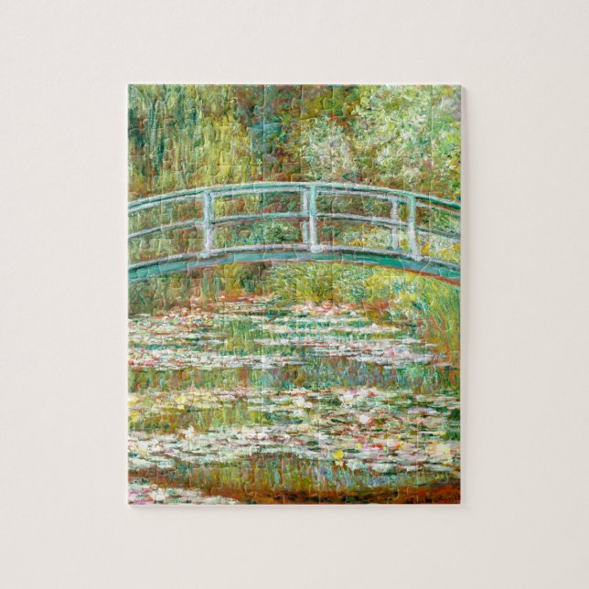 Brücke über einen Teich der Wasserlilien von Claud Puzzle (Vertikal)
