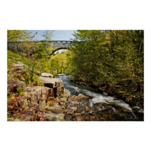 Brücke über Fluss Poster