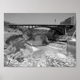 Brücke über Fluss-Schlucht-Fotografie Poster