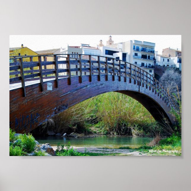 Brücke über Riba-roja de Túria Poster (Vorne)