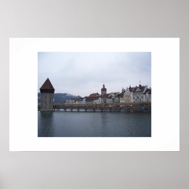 Brücke über Wasser Poster (Vorne)