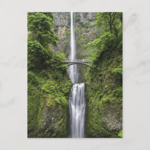 Brücke über Wasserfall Landschaft Postkarte