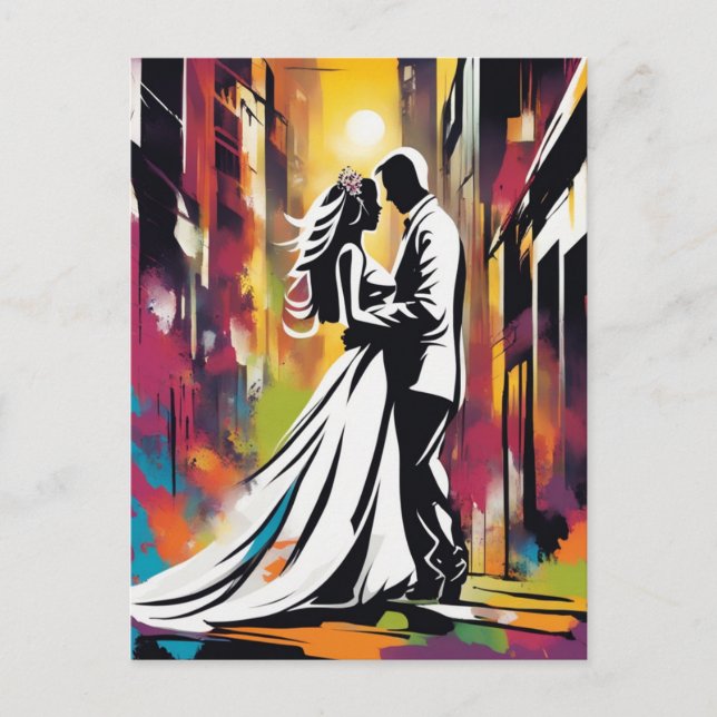 BRÜCKE UND GRUPPE POSTKARTE (Vorderseite)