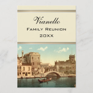 Brücke und Kanal, Venedig, Italien Familientreffen Einladung