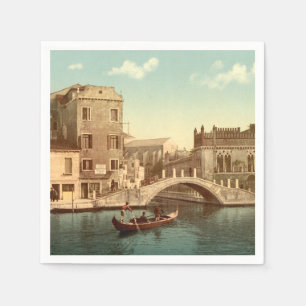 Brücke und Kanal, Venedig, Italien Serviette