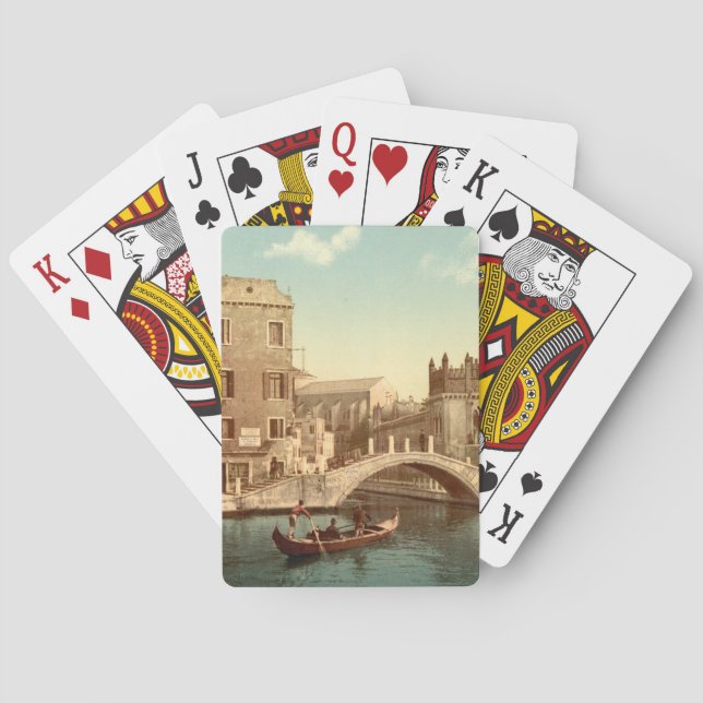 Brücke und Kanal, Venedig, Italien Spielkarten (Rückseite)