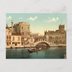 Brücke und Kanal, Venedig Postkarte