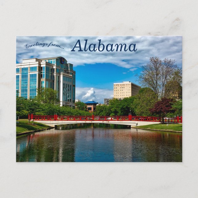 Brücke und Landschaft in Huntsville Alabama Postkarte (Vorderseite)