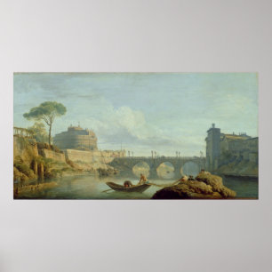 Brücke und Schloss Sant'Angelo, 1745 Poster
