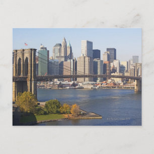 Brücke und Stadtbild Postkarte