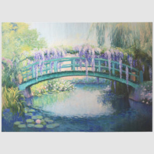 Brücke und Wisteria Impressionistische Kunst Decou Seidenpapier