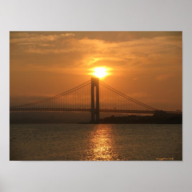 Brücke Verrazano von Brooklyn nach Staten Island Poster (Vorne)