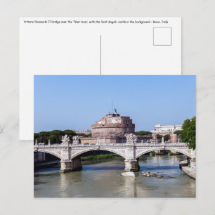 Brücke Vittorio Emanuele II und Engelsburg Postkarte