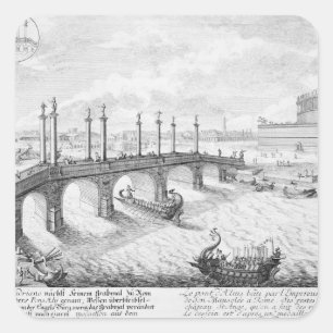 Brücke von Aelius und Hadrian's Mausoleum (Castel Quadratischer Aufkleber
