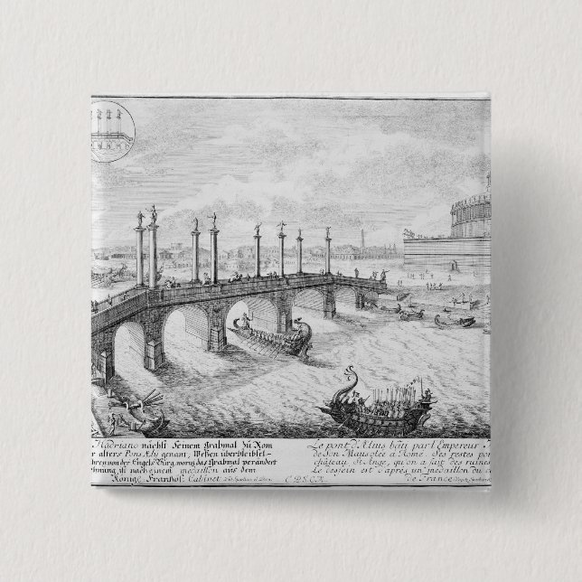Brücke von Aelius und Hadrians Mausoleum (Castel S Button (Vorderseite)