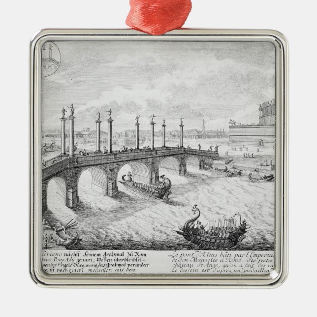 Brücke von Aelius und Hadrians Mausoleum (Castel S Silbernes Ornament (Vorne)