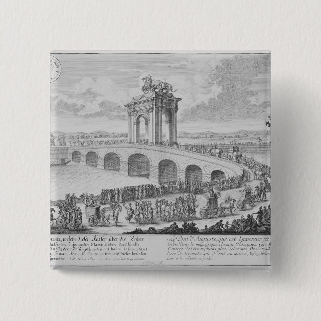 Brücke von Augustus an über Flaminia, nahe Rimini, Button (Vorderseite)