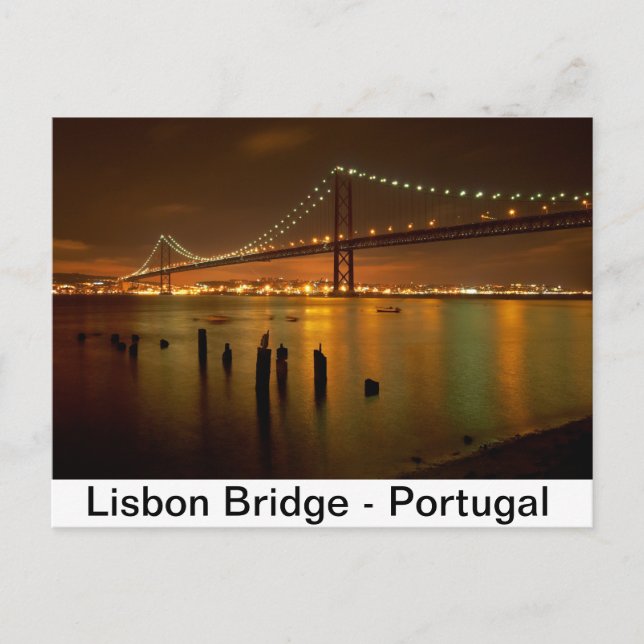 Brücke von Lissabon - Portugal Postkarte (Vorderseite)