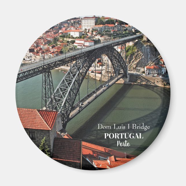 Brücke von Porto über den Douro-Fluss, Portugal Magnet (Vorne)