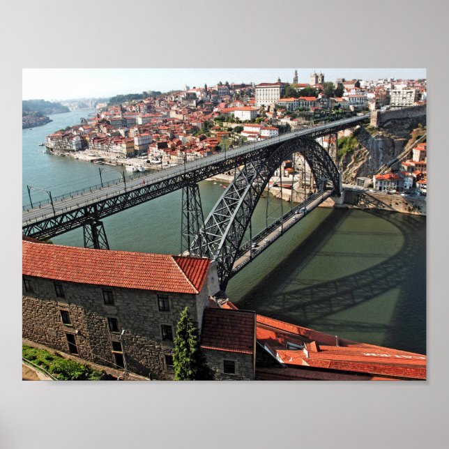 Brücke von Porto über den Douro-Fluss, Portugal Poster (Vorne)