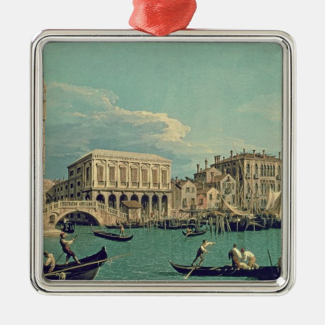 Brücke von Seufzern, Venedig c.1740 Silbernes Ornament (Vorne)
