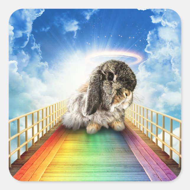 Brücke von vielen Farben Aufklebern Quadratischer Aufkleber (Vorderseite)