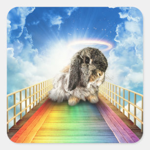 Brücke von vielen Farben Aufklebern Quadratischer Aufkleber