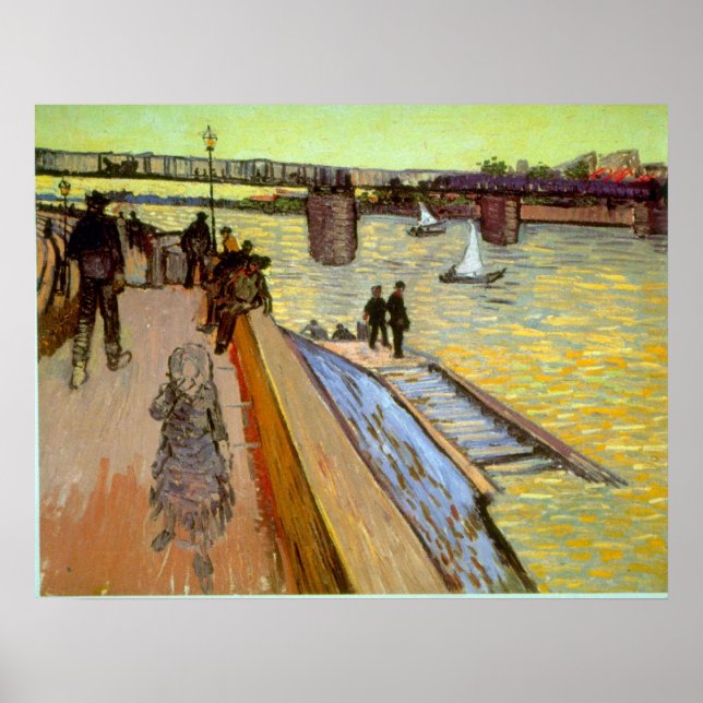 Brücke von Vincent van Gogh Poster (Vorne)
