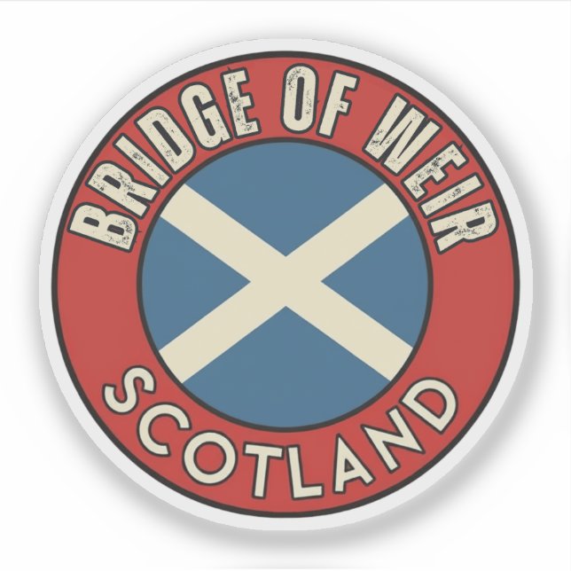 Brücke Weir, Schottland Aufkleber (Vorderseite)