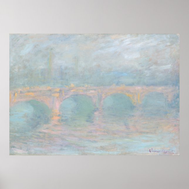 Brücken am Sonnenuntergang - Claude Monet Kunstmus Poster (Vorne)
