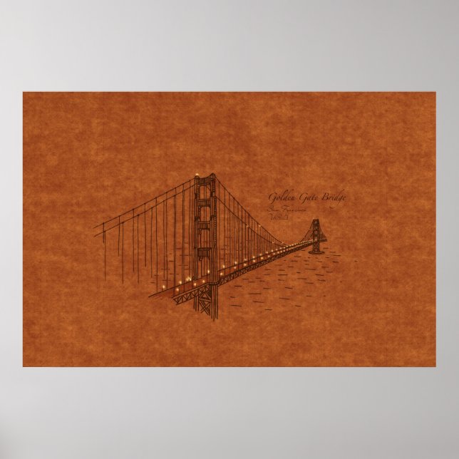Brücken: Golden Gate, USA Poster (Vorne)