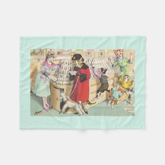 BRÜCKEN: Karten-kaufendes Chaos - Fleece-Decke Fleecedecke (Vorderseite (Horizontal))