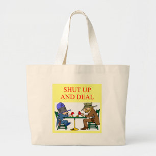 Brücken-Poker-Kartenspieler-Spielentwurf Jumbo Stoffbeutel