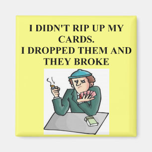 Brücken-Poker-Kartenspieler-Spielentwurf Magnet