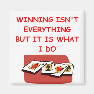 Brücken-Poker und Kartenspieler Magnet