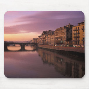 Brücken über den Arno-Fluss bei Sonnenuntergang, Mousepad