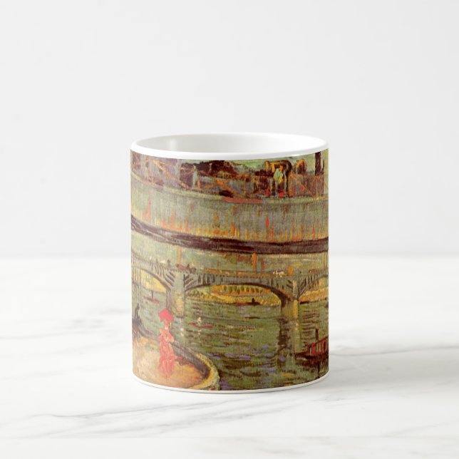 Brücken über Seine, Asniers von Vincent van Gogh Tasse (Mittel)