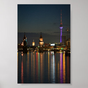 Brückennacht Berlins Alexanderplatz Oberbaum Poster