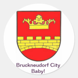 Bruckneudorf City Baby Runder Aufkleber
