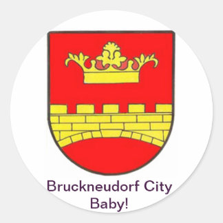 Bruckneudorf City Baby Runder Aufkleber