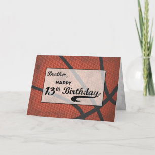 Bruder 13. Geburtstag Basketball Groß gestört Karte