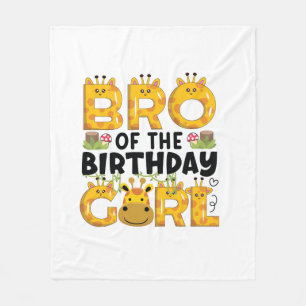 Bruder 1. Geburtstag Girl Giraffe Thema Party Zoo Fleecedecke