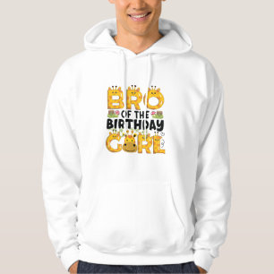 Bruder 1. Geburtstag Girl Giraffe Thema Party Zoo Hoodie
