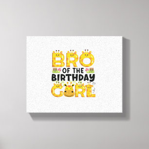 Bruder 1. Geburtstag Girl Giraffe Thema Party Zoo Leinwanddruck