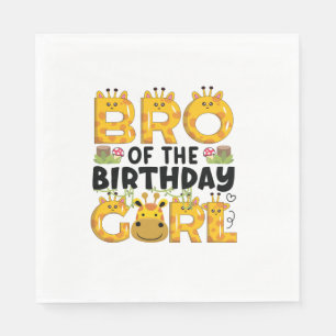 Bruder 1. Geburtstag Girl Giraffe Thema Party Zoo Serviette