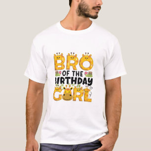 Bruder 1. Geburtstag Girl Giraffe Thema Party Zoo T-Shirt