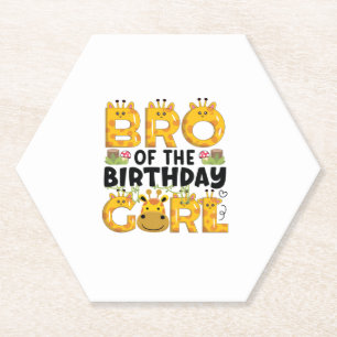 Bruder 1. Geburtstag Girl Giraffe Thema Party Zoo Untersetzer